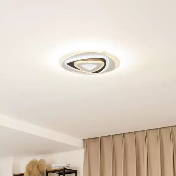 Lampenwelt Lindby LED-Deckenleuchte Rebeka, oval, CCT, Fernbedienung Große Rabatte