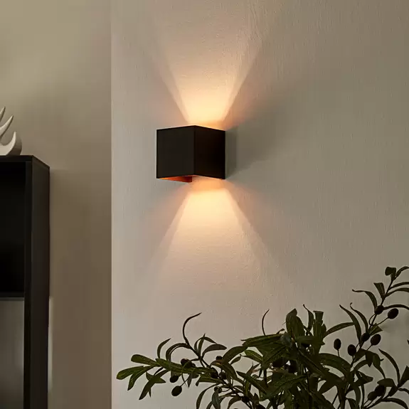 Lampenwelt Arcchio Wandleuchte Zuzana, eckig, schwarz, G9, 9,7 cm breit Begrenzte Freigabe