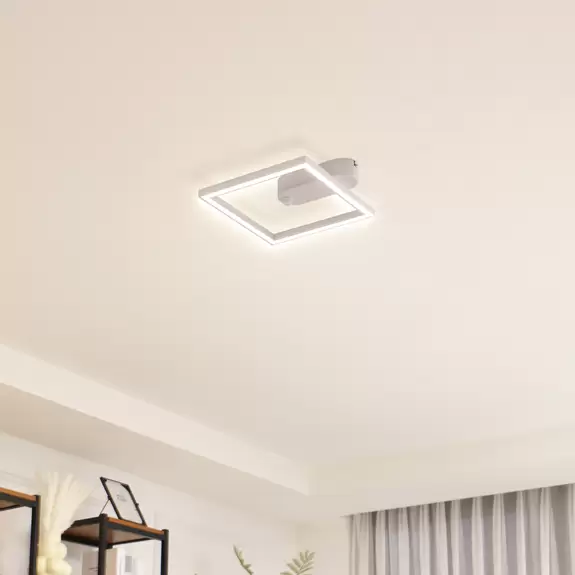 Lampenwelt Lindby LED-Deckenleuchte Yulla, weiß, Bewegungsmelder Letzter Tag