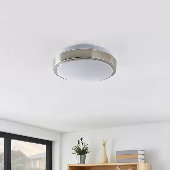 Lampenwelt Lindby Camille LED-Sensor-Deckenlampe Ø26cm nickel Verkauf