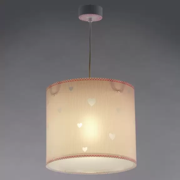 Lampenwelt Rosafarbene Kinderzimmer-Hängelampe Sweet dreams Großer Ausverkauf