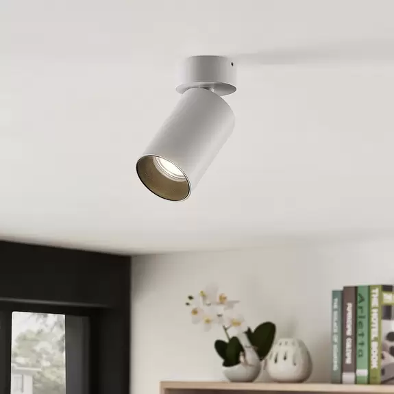 Lampenwelt Arcchio Strahler Brinja, rund, weiß, 1-flg., GU10, Aluminium Kostenloser Versand international