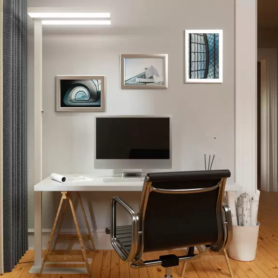 Lampenwelt Arcchio LED-Stehlampe Logan Basic, weiß, 6.000 lm, dimmbar Begrenzt auf 3 Tage