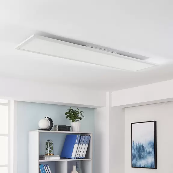 Lampenwelt Arcchio Lysander LED-Panel, CCT 119cm 55W, weiß zollfrei