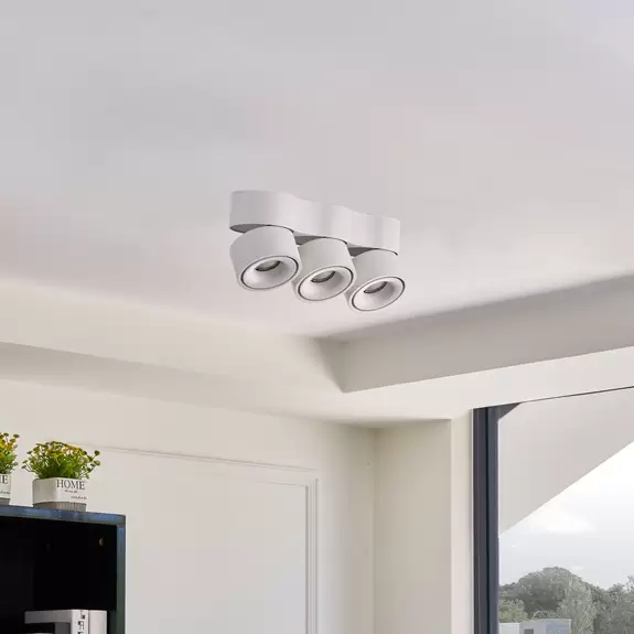 Lampenwelt Arcchio Rotari LED-Deckenleuchte, Linsen, 3-flammig, weiß Auslauf