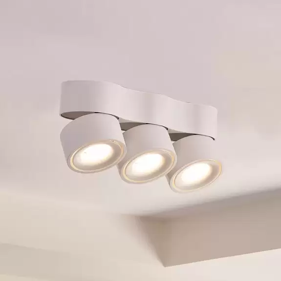 Lampenwelt Arcchio Rotari LED-Deckenleuchte, Linsen, 3-flammig, weiß Auslauf