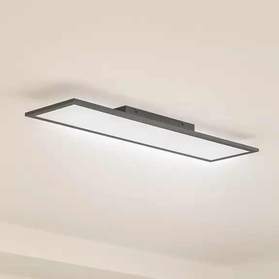 Lampenwelt Lindby LED-Panel Enhife, schwarz, 80x20 cm Kostenloser Versand