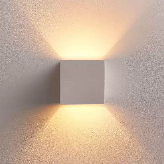 Lampenwelt Gipsleuchte Kay mit Up- und Downlight Limitierter Zeitrabatt