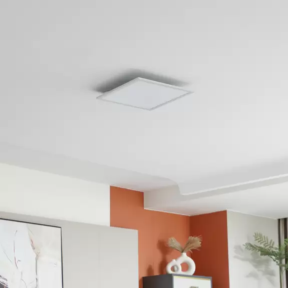 Lampenwelt Lindby LED-Panel Enhife, weiß, 39,5 x 39,5 cm, Aluminium Sonderangebot