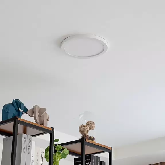 Lampenwelt LED-Deckenleuchte Solvie, weiß, rund, Ø 30 cm Versandkostenfrei