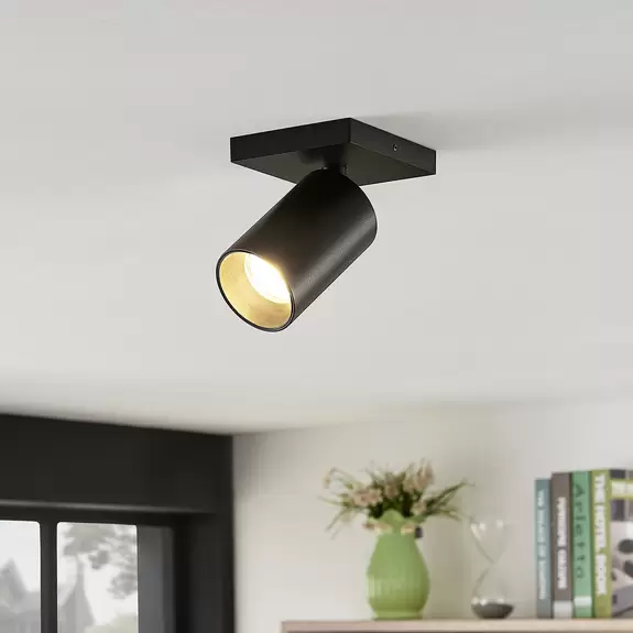Lampenwelt Arcchio Strahler Brinja, eckig, schwarz/gold, 1-flammig Jubiläumsangebot