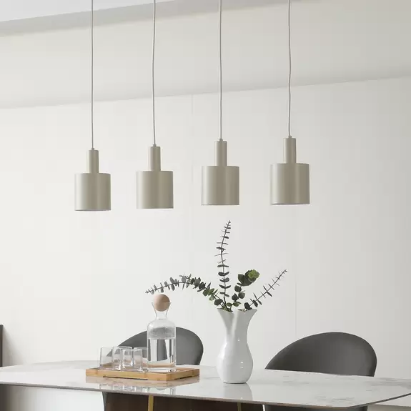 Lampenwelt Lindby Hängelampe Ovelia, beige, 4-flg., Eisen, E27 Bis zu 50% Rabatt