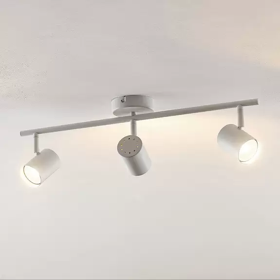 Lampenwelt Lindby Deckenleuchte Jorell, weiß matt, 3-flammig, Stahl Sonderangebot der Fabrik