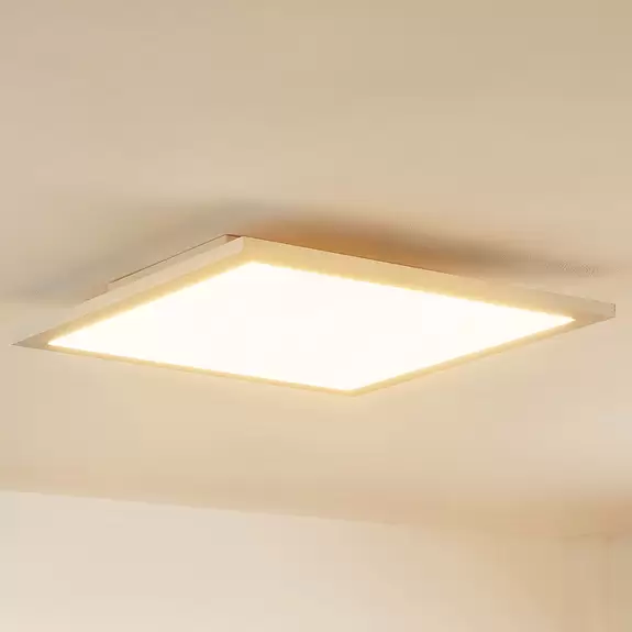 Lampenwelt Lindby LED-Panel Enja, weiß, Alu, 39,5 cm x 39,5 cm Meist gekauft