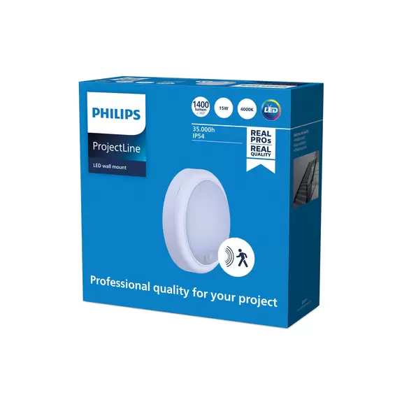 Lampenwelt Philips ProjectLine Wandleuchte Sensor Ø18,2cm 840 Online Shopping