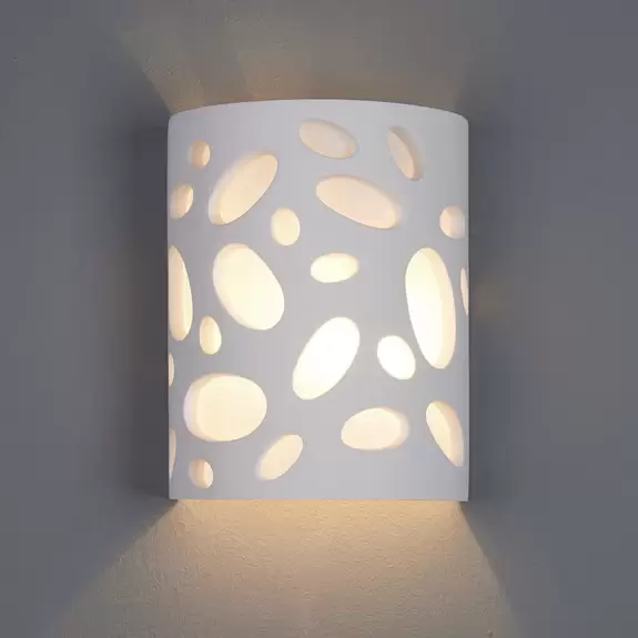 Lampenwelt Dekorative Wandleuchte Hanni aus Gips Valentinstagsangebot