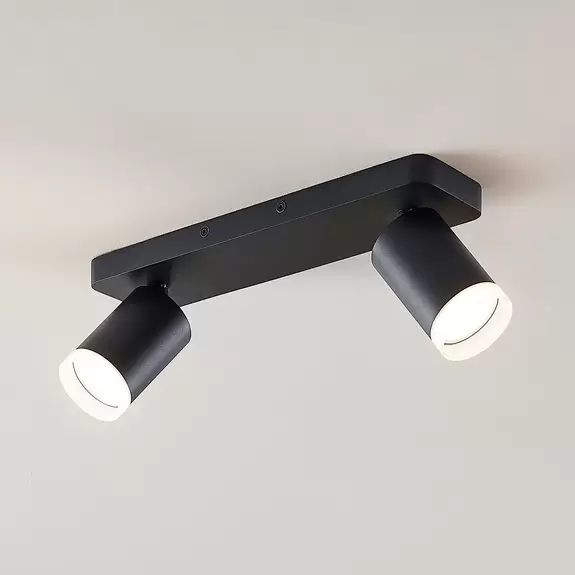 Lampenwelt Arcchio Efilius Deckenspot, schwarz, 2-fl Heißer Verkauf