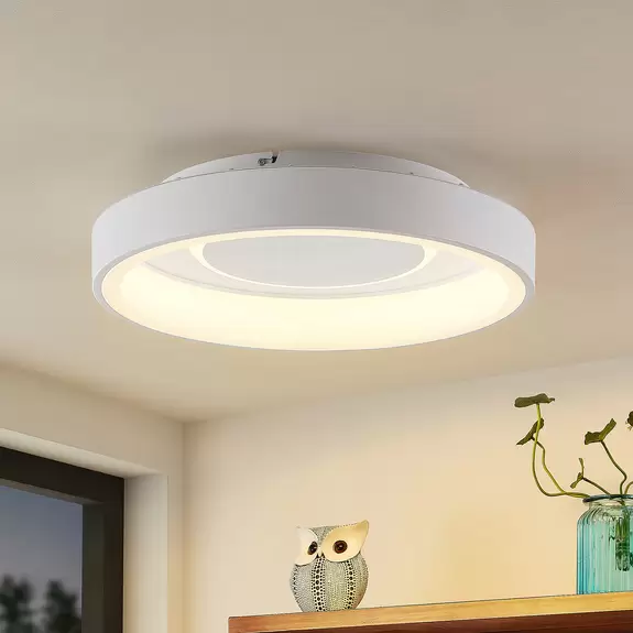 Lampenwelt Lindby Izan LED-Deckenleuchte, RBGW, weiß Zeitlich begrenztes Angebot