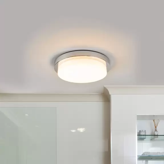 Lampenwelt Chromglänzende LED-Deckenleuchte Cordula, IP44 Neuheiten