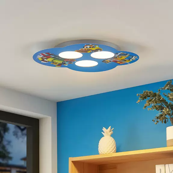 Lampenwelt Lindby Jan Kinderzimmer-Deckenleuchte, Fahrzeuge Saisonale Angebote
