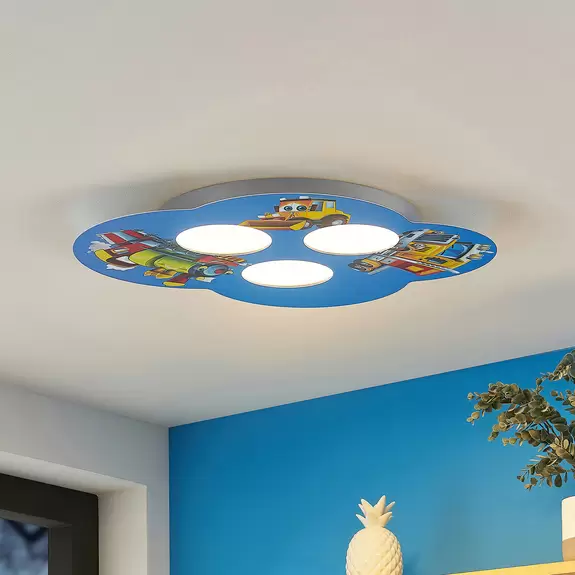 Lampenwelt Lindby Jan Kinderzimmer-Deckenleuchte, Fahrzeuge Saisonale Angebote