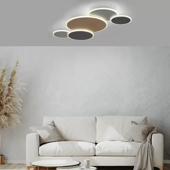 Lampenwelt Paul Neuhaus Q-Piato LED-Deckenleuchte fünfflammig Vierteljährliche Förderung