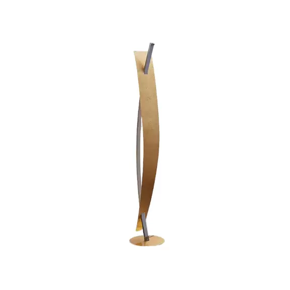 Lampenwelt LED-Stehleuchte Marija in edler Gold-Optik 50% Rabatt mit kostenlosem Versand