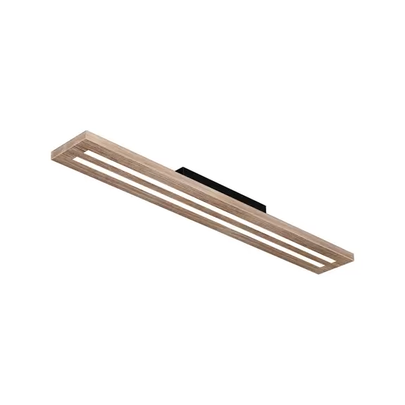 Lampenwelt LED-Deckenleuchte Woody, Länge 80 cm, Eiche/schwarz, 3.000 K Black Friday Preise