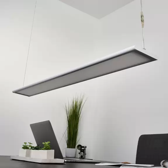 Lampenwelt Arcchio LED-Büro-Hängeleuchte Samu, up/down, dimmbar, Alu 2025