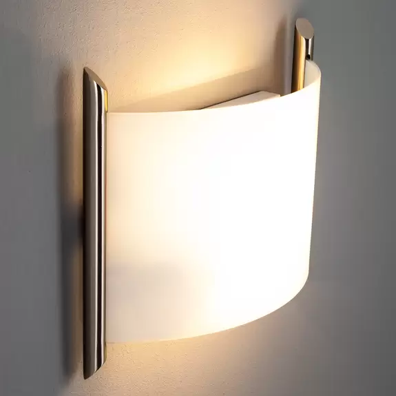 Lampenwelt Wandleuchte Filippa, 31 cm, nickel satiniert Günstiger Verkauf
