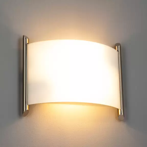 Lampenwelt Wandleuchte Filippa, 31 cm, nickel satiniert Günstiger Verkauf