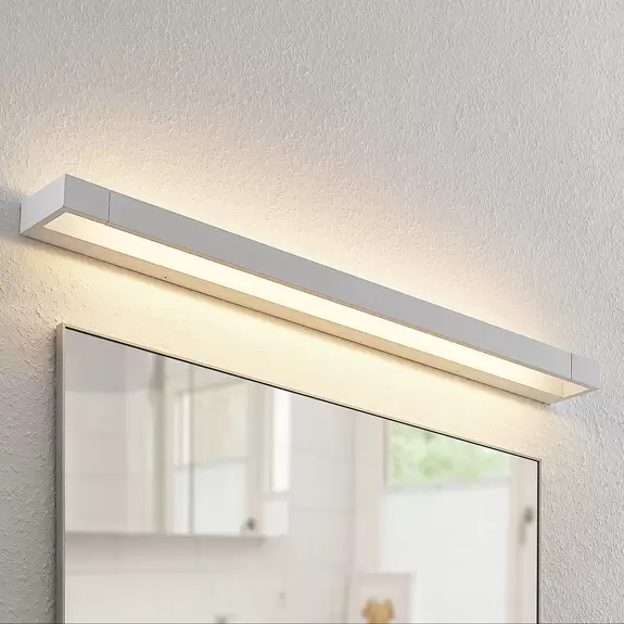 Lampenwelt Arcchio Jora LED-Bad- und Spiegelleuchte, IP44, weiß, 90 cm Sonderangebot