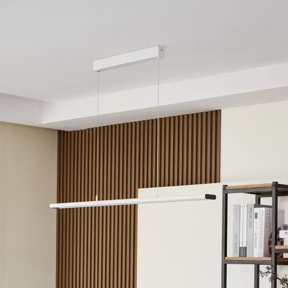 Lampenwelt Prios Zyair LED-Büro-Hängeleuchte weiß DALI Valentinstagsangebot