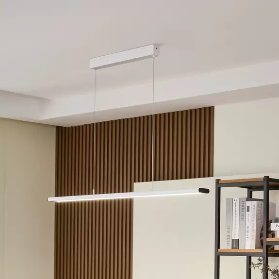 Lampenwelt Prios Zyair LED-Büro-Hängeleuchte weiß DALI Valentinstagsangebot