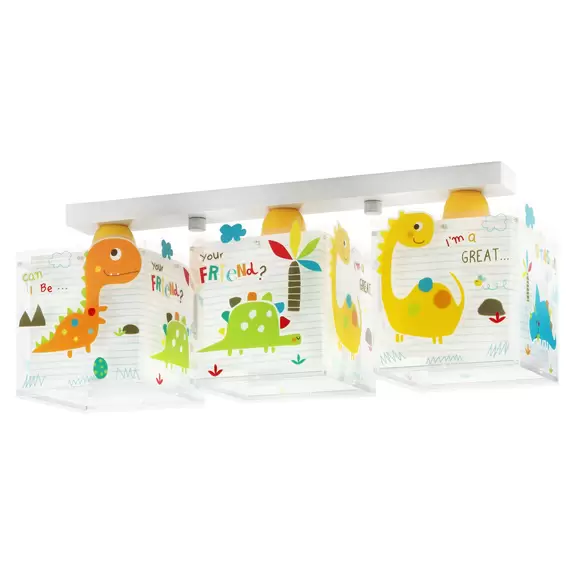 Lampenwelt Kinder-Deckenleuchte Dinos, dreiflammig Neueste Mode