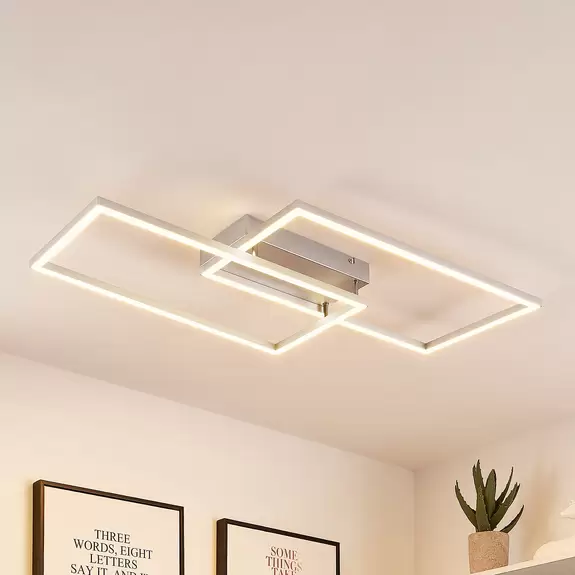 Lampenwelt Lucande Muir LED-Deckenlampe, rechteckig, CCT Wochenangebot