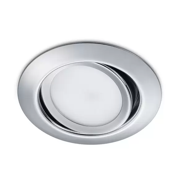 Lampenwelt Runder LED-Einbaustrahler Rila in Chrom Bis zu 65% Rabatt