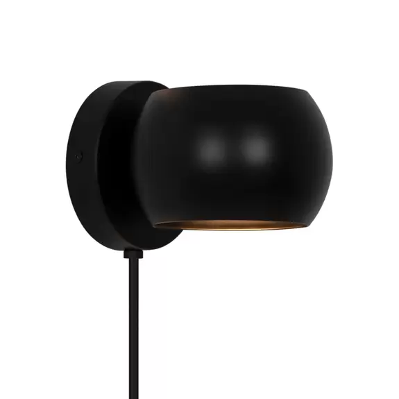 Lampenwelt Wandleuchte Belir up/down mit Stecker, schwarz Clearance-Verkauf