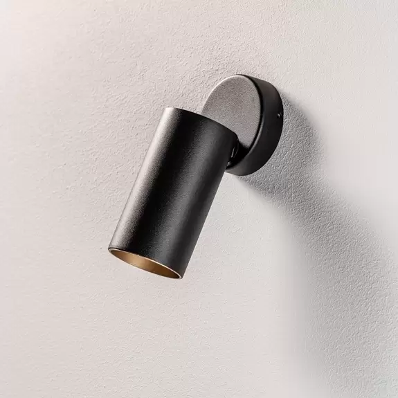 Lampenwelt Deckenstrahler Mono I schwarz, innen gold, 1-fl Hotsell