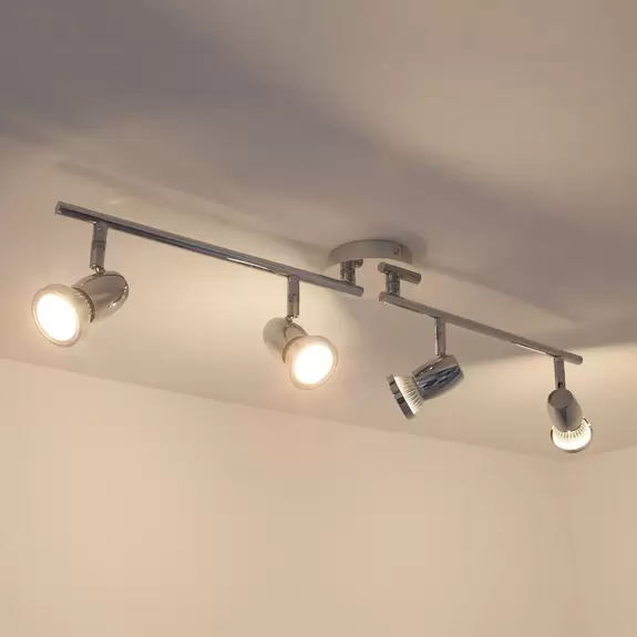 Lampenwelt Lindby Deckenlampe Arminius, 4-flg., 70 cm, chromfarben Rabatt