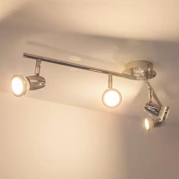 Lampenwelt Lindby Deckenlampe Arminius, 4-flg., 70 cm, chromfarben Rabatt