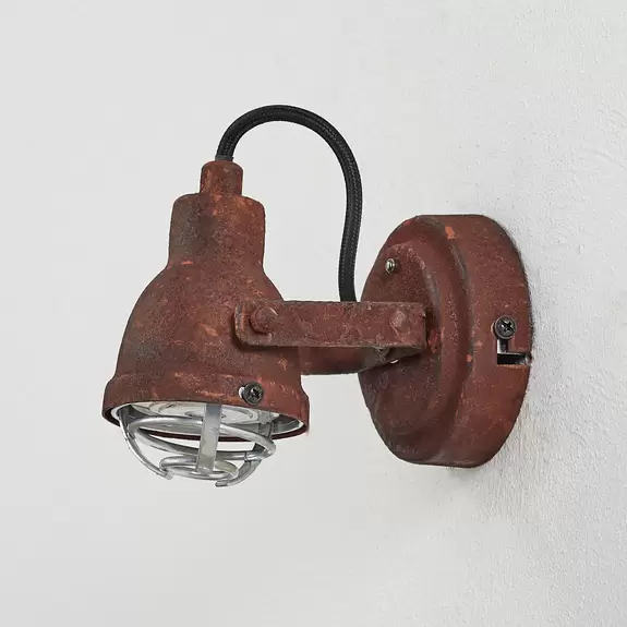 Lampenwelt Wandspot Bente rost Online Shopping