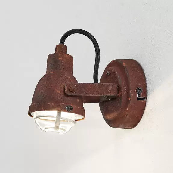 Lampenwelt Wandspot Bente rost Online Shopping