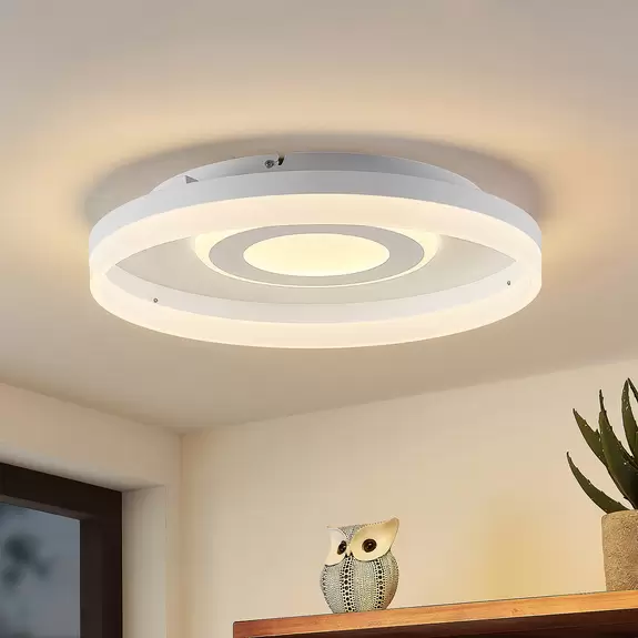 Lampenwelt Lindby Gulda LED-Deckenleuchte, RBGW, weiß Kauf eins, bekomm eins gratis