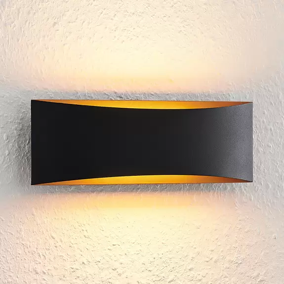 Lampenwelt Arcchio LED-Wandlampe Jelle, 27 cm, schwarz Nur für heute