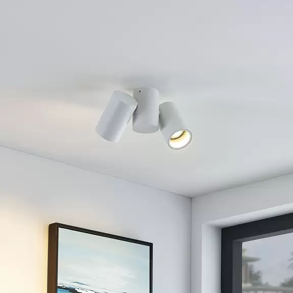 Lampenwelt Deckenlampe Gesina, zweiflammig, weiß Outlet