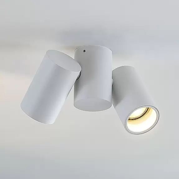 Lampenwelt Deckenlampe Gesina, zweiflammig, weiß Outlet