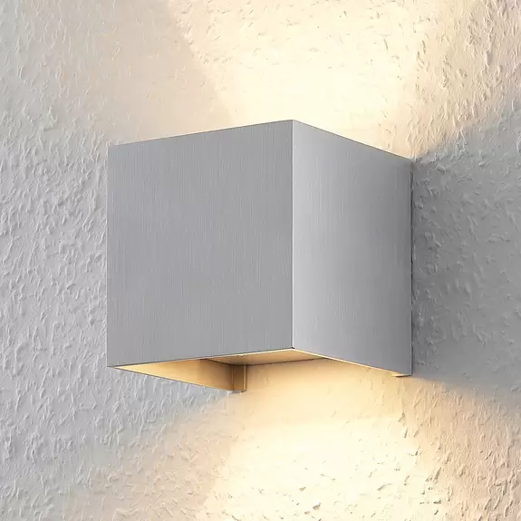 Lampenwelt Arcchio Wandleuchte Zuzana, eckig, alufarben, G9, 9,7 cm Verkauf