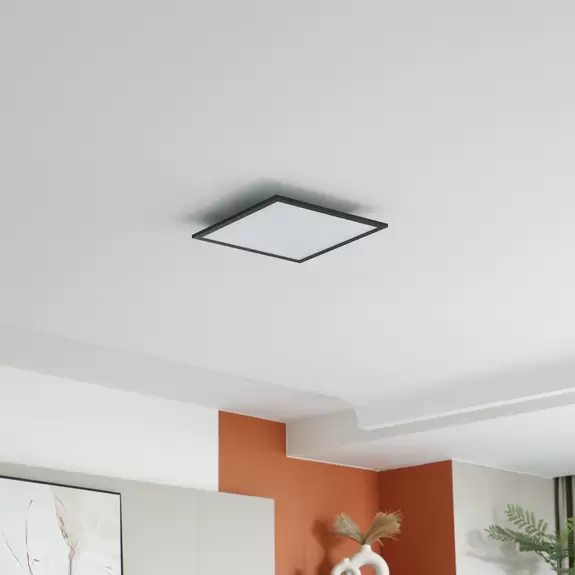 Lampenwelt Lindby LED-Panel Enhife, schwarz, 39,5x39,5 cm Meist gekauft