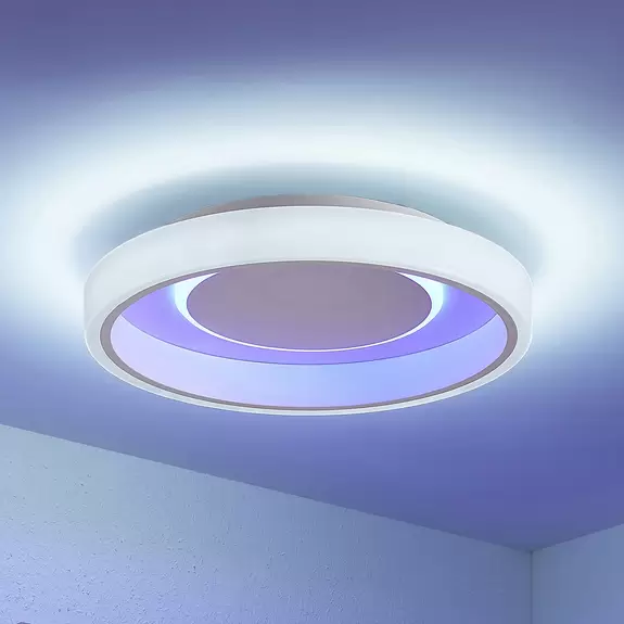 Lampenwelt Lindby Wikani LED-Deckenleuchte, RGB, CCT, dimmbar Fabrikpreis